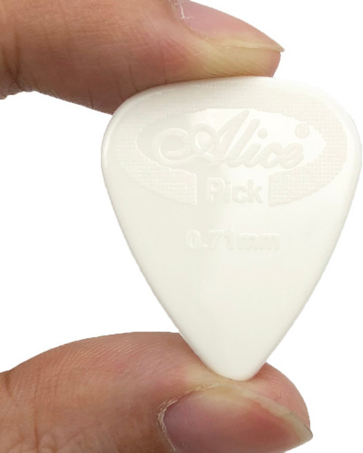 앨리스 기타 픽 미끄럼 방지 나일론 매개체 어쿠스틱 일렉트릭 우쿨렐레 액세서리 블랙 화이트 12 피스, 11 white 0.81mm, 1개