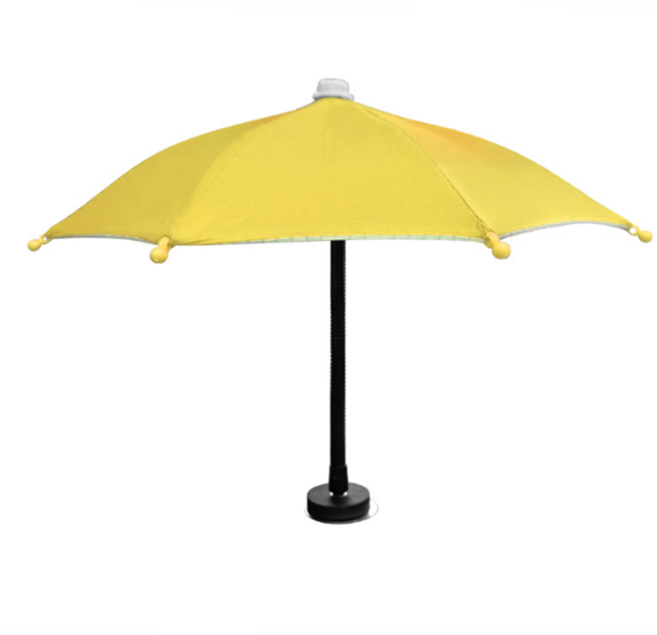 데일리쇼핑 오토바이 미니우산 자석 햇빛가리개 그늘막 비막이 스쿠터 파라솔, 옐로우, 1개