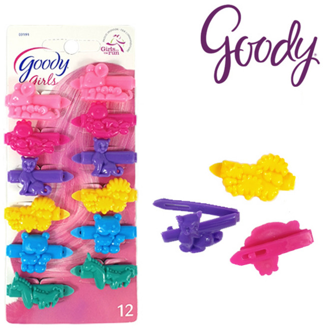 구디 애니멀 포인트핀 12P 03191-1 머리핀 헤어핀