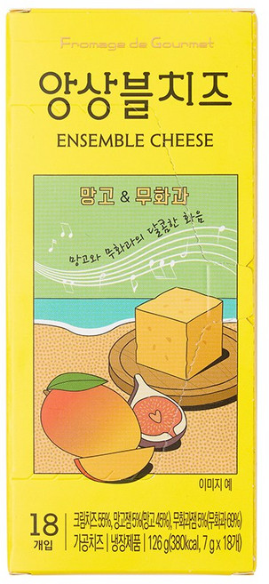 앙상블 치즈 망고 무화과 126g 7g18ea, 1개, 7g