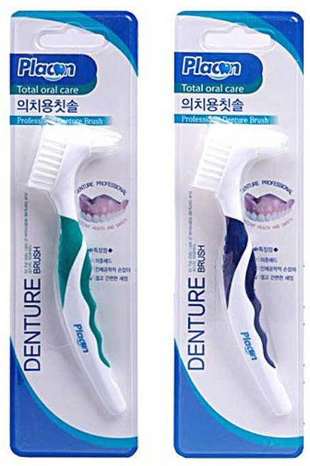 플라콘 틀니전용칫솔 1개 틀니칫솔, 1개입, 10개
