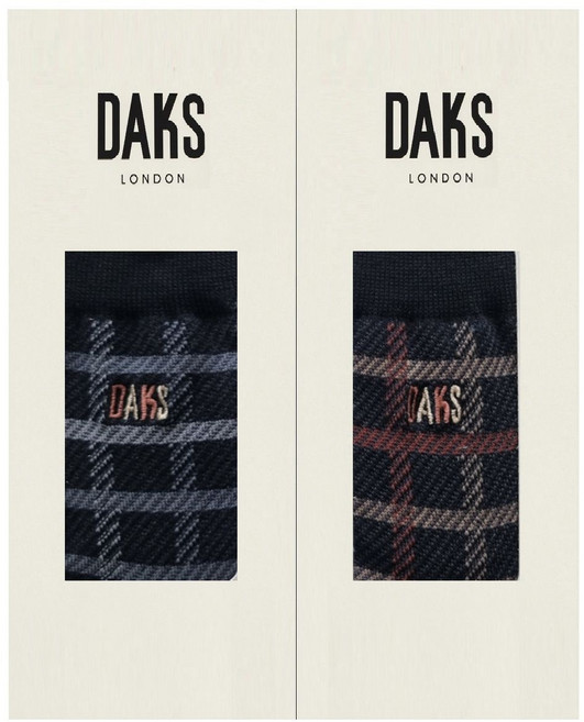 [백화점 정품] 닥스 DB25316 신사면중목 투톤사각체크 2족세트