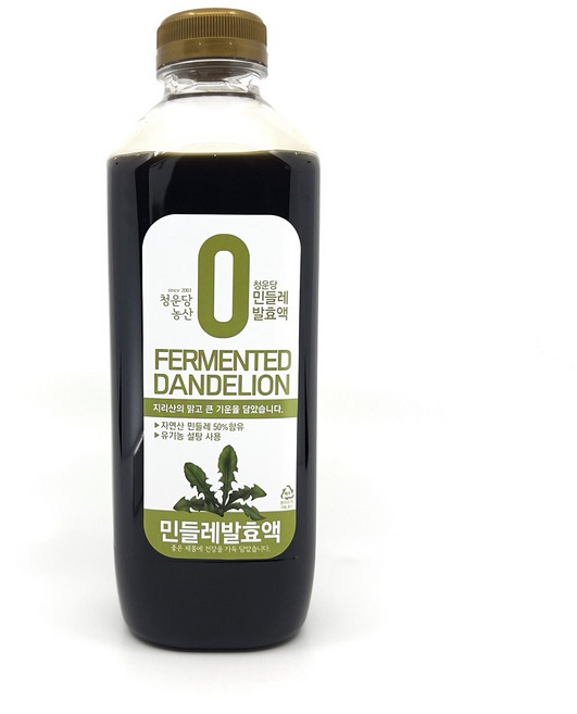 청운당농산 국산 흰민들레차 발효액 지리산 하얀 민들레즙, 900ml, 1개입, 1개
