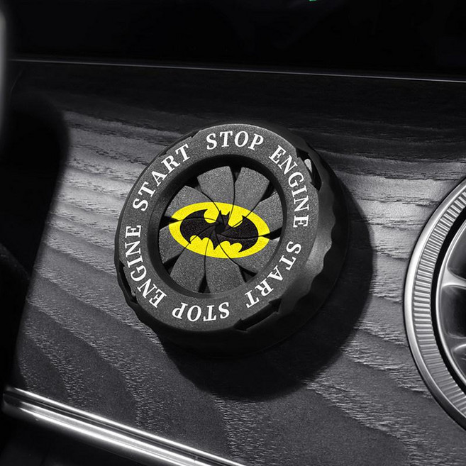 자동차 시동 버튼 보호 커버 차량용 스타트 스위치 장식 인테리어, 1개, 블랙 [배트맨 에디션] 1개