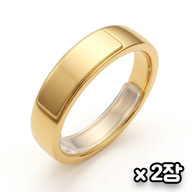 디그램 반지사이즈 조절 실리콘 이너밴드, 2개, 투명