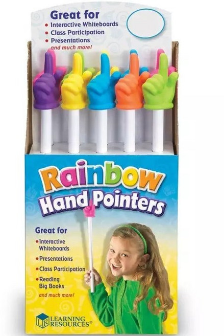 [러닝리소스] 21968 레인보우 손가락 포인터 10개세트, 혼합, 1개