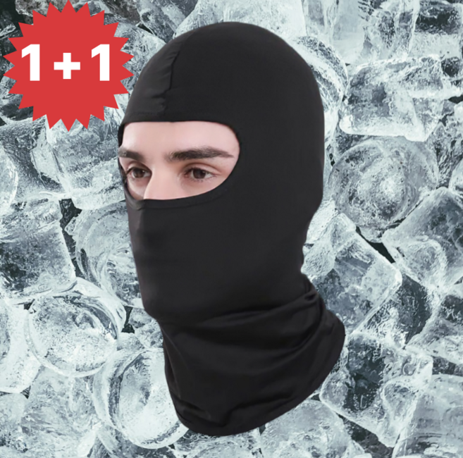 차카미 여름 바라클라바 쿨 자외선차단 스포츠 마스크 넥워머 자전거 오토바이, 블랙2개
