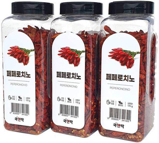 새마원 쿡앤딱 페페론치노 홀 170g 페페로 치노 페퍼로 페퍼론 향신료, 3개