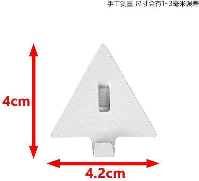 洞洞板掛鉤配件 多色烤漆 6mm通用掛勾 收納整理, 1個, 純白色三角形,6個套裝, 純白色, 三角形