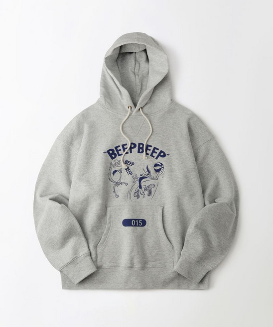 [아웃스탠딩] [LOONEY TUNES] HOOD SWEAT(BEEP BEEP)_3%MELANGE GRAY