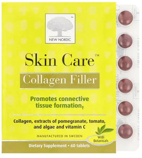 뉴노르딕 Skin Care Collagen Filler 스킨케어 콜라겐 필러 60정 타블렛, 뉴 노르딕 스킨 케어 콜라겐 필러 60 정 New No, 1개 - 쿠팡