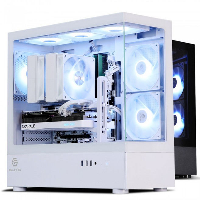 몬스타 가츠 Y623M 아쿠아 (화이트) 미니타워 컴퓨터 PC 케이스