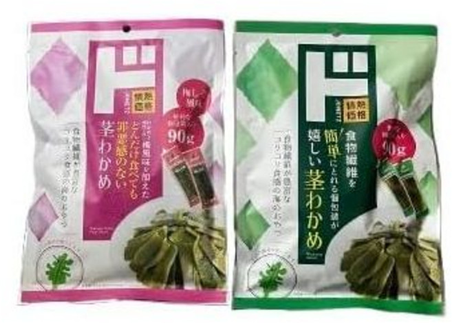 돈키호테 일본 미역 줄기 간식 90g x 2종 (소금맛 + 매실시소)