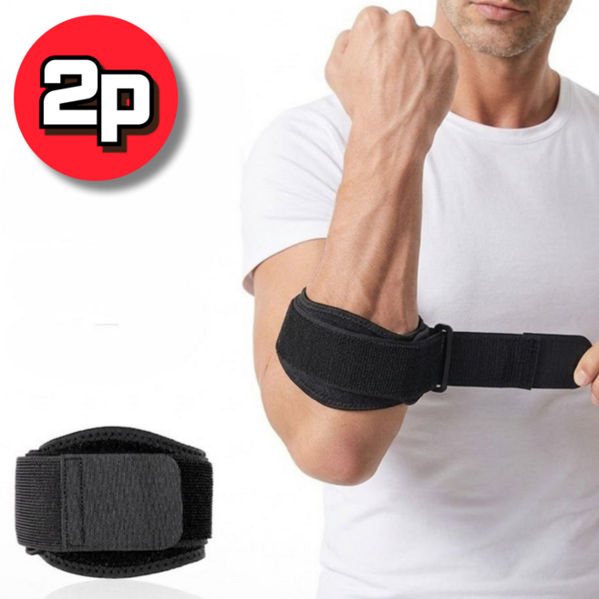 무이코 1+1 엘보 보호대 팔꿈치 테니스 스포츠 골프, 1세트
