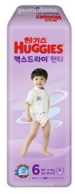 하기스 NEW 맥스드라이 팬티형 기저귀 남아용 점보형 6단계(14~19kg), 6단계, 114매