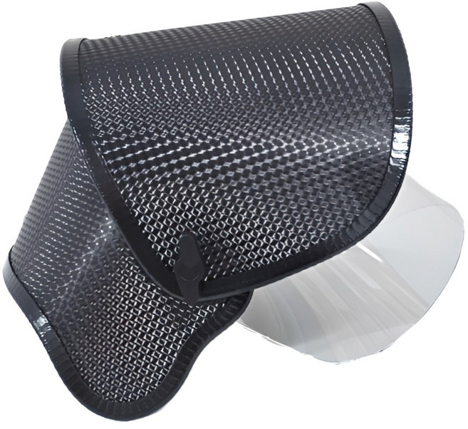 프로라이더스 오토바이 휴대폰 2구 거치대 썬바이저 빗물 햇빛 가리개, 카본 블랙 썬바이저 2구