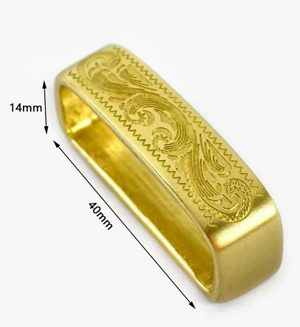 Deepeel 35/40mm 순수 구리 남자 벨트 버클 금속 단단한 황동 허리띠 루프 걸쇠 DIY 가죽 공예 액세서리, 10 Brass Q1B 40mm