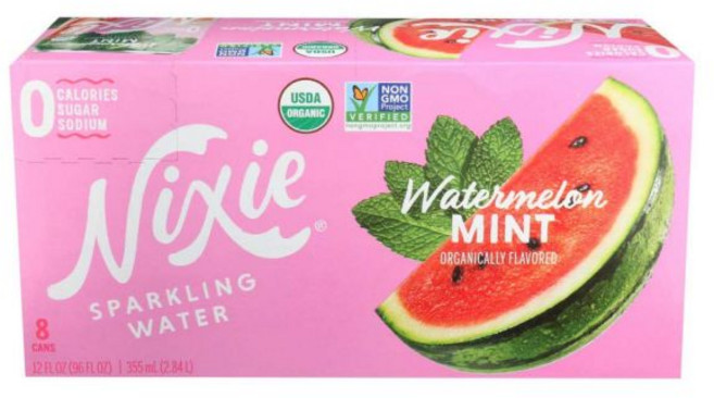 Nixie 닉시 탄산수 수박 민트 8팩 12FZ, Nixie 닉시 탄산수 수박 민트 8팩, 12FZ, 355ml