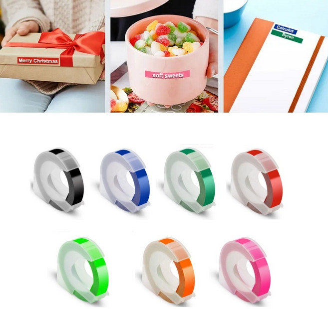 다이모 라벨기 리필 테이프 또각이 네임 스티커 9mmX3M, 블랙