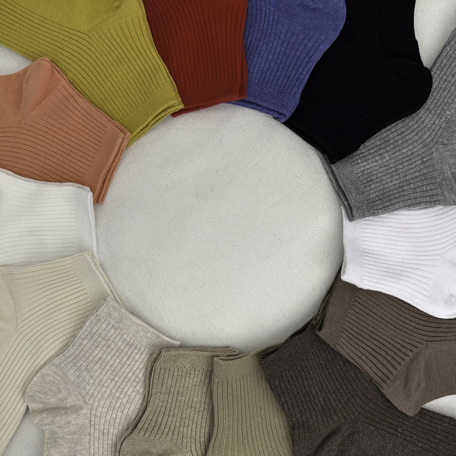 [데일리365삭스] 15가지색상/여성용 얇은 데일리 학생 양말 쫀쫀한 갑종고급양말