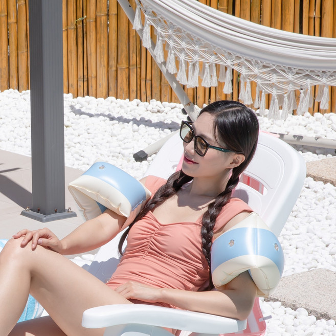 티토 프리미엄 파스텔 암튜브 2p 물놀이 암링 팔튜브, 1세트, 블루