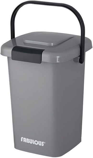 패블러스 음식물 쓰레기통 15L, 그레이, 1개