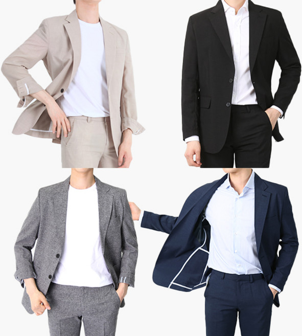 여름 남자 냉장고 린넨 정장 세트 7종
