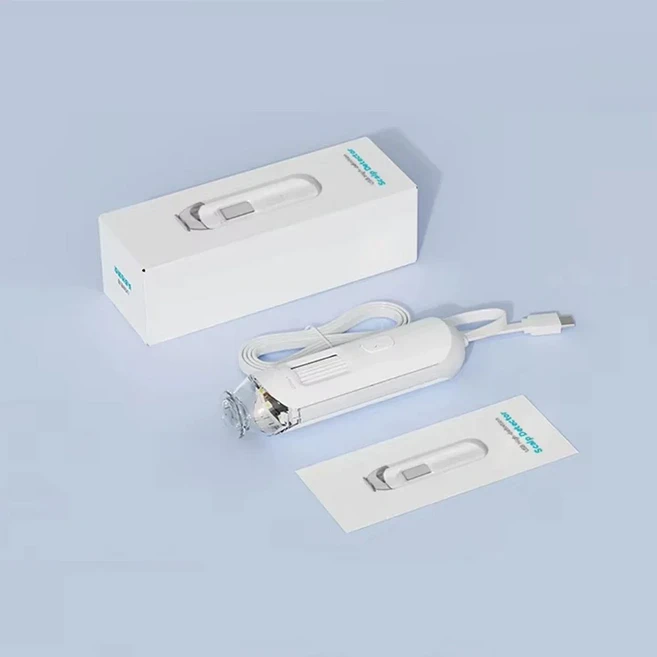 Dermatscope 두피 피부 분석기 디지털 HD 얼굴 및 모발 전자 현미경 미용 건강 전문가, 01 With Box