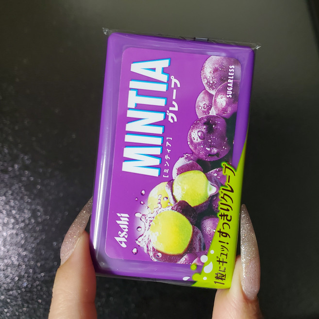 Asahi 아사히 민티아 사탕 포도맛 10개, 7g
