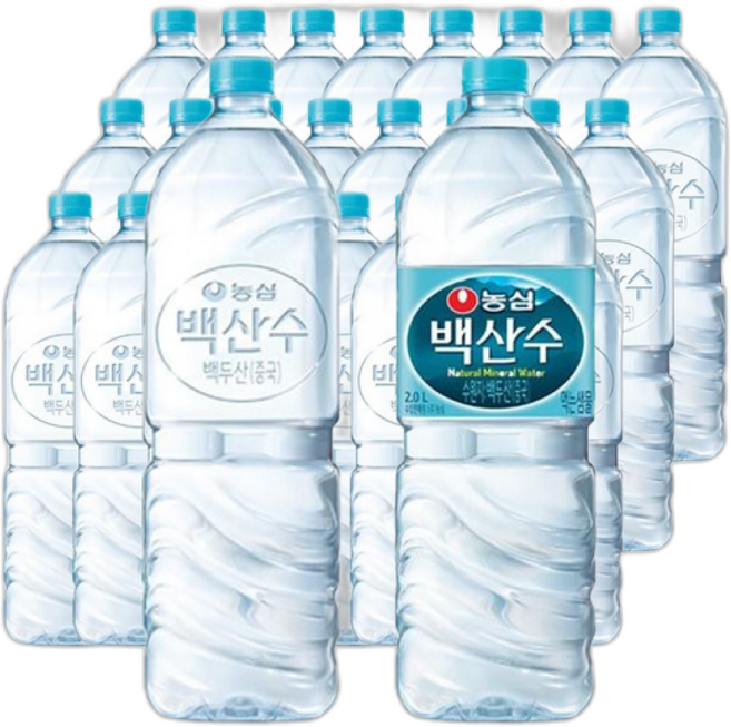 농심 백산수 무라벨 백두산 생수 미네랄워터, 2L