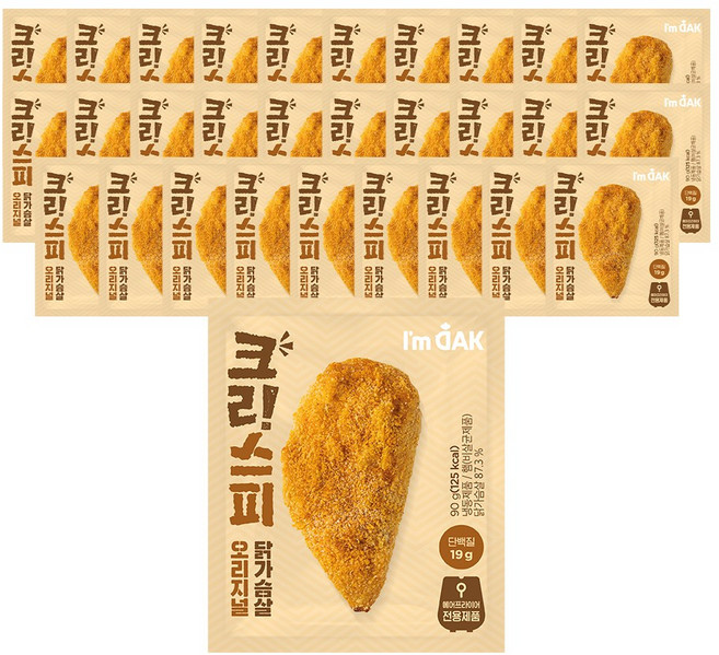 [아임닭] 크리스피 닭가슴살 오리지널, 30개