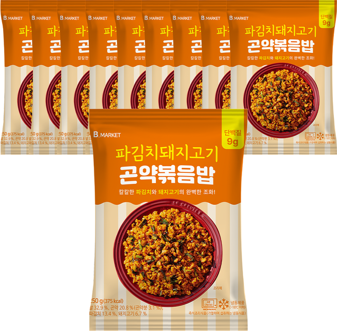 비마켓 파김치 돼지고기 곤약 볶음밥 250g, 10개