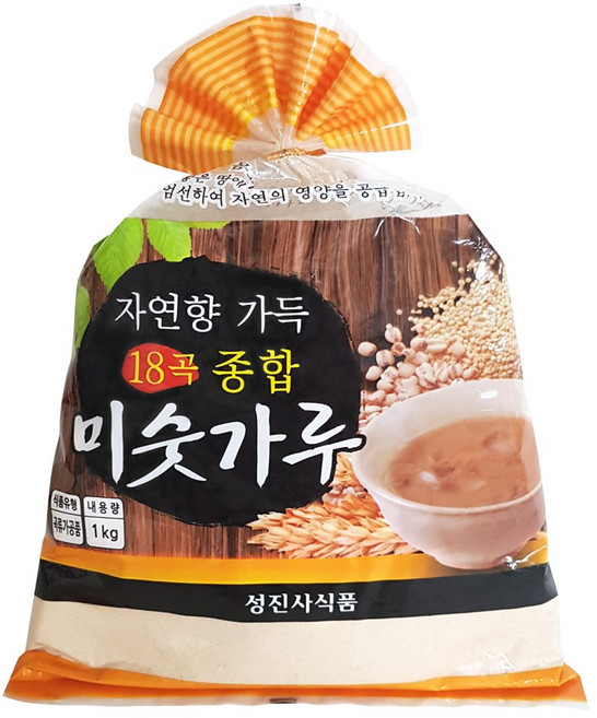 (메카몰)성진사식품 자연향 가득 18곡 종합 미숫가루 1kg, 2개