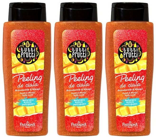 파모나 피치&망고 크리미 워시 바디스크럽 100ml 3개