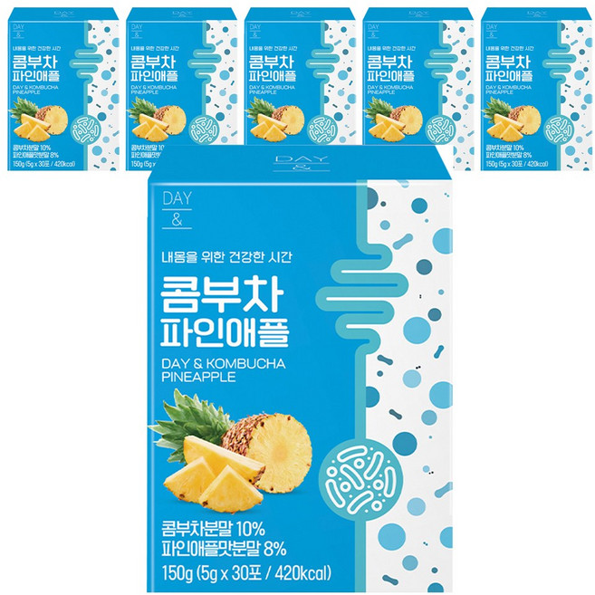 데이앤 콤부차 파인애플 30p, 5g, 30개입, 6개