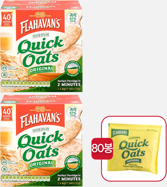 플라하반 퀵오트 오리지날 35g 80개
