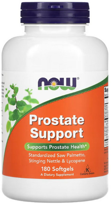 Now Food Prostate Support 나우푸드 비타민 B6 아연 쏘팔메토 쐐기풀뿌리 호박씨 리코펜 함유 180정, 1개