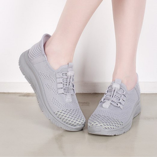 행텐 슬립인스 니트 스판 슬립온 가볍고 신기편한 푹신한 발편한 중년여성 컴포트화 3.5cm