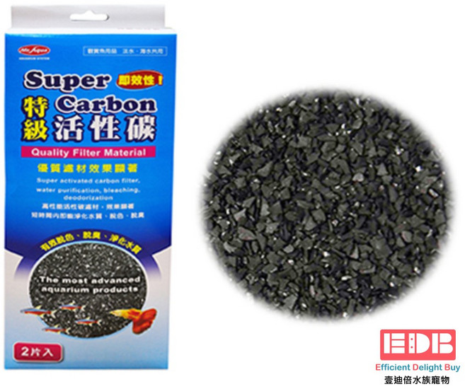 台灣 Mr.Aqua 水族先生 脫色脫臭高級活性碳 (180GX2包) 吸附力強 淨化水質 魚缸 觀賞魚 水族, 1個