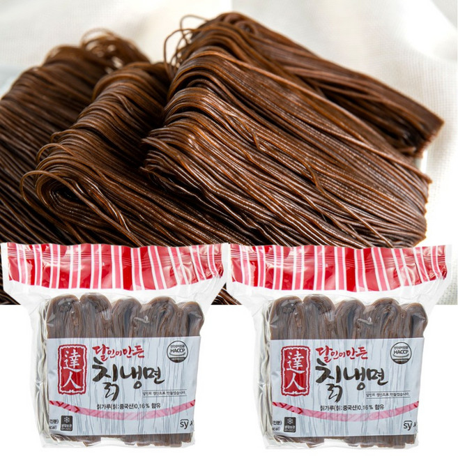 달인이 만든 칡냉면 1KG+1KG - 인당 200g 냉장 건조 육수 세영, 2개, 1kg