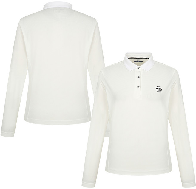 PGA 여성 스트레치 베이직 긴팔카라티셔츠 PGWTS51302