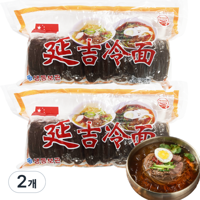 월월중국식품 연길 메밀중국냉면 10인분 2kg, 2개
