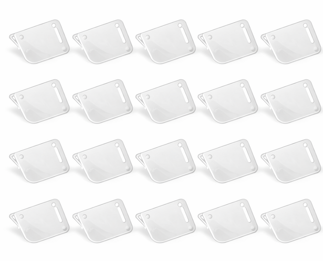 냉장고 수납 칸막이 클립 다용도 분할 파티션 정리 정돈, 반투명, 20개