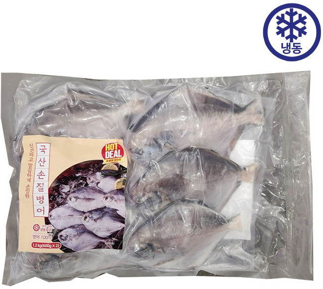 국산 손질병어 6마리, 1세트, 1.2kg