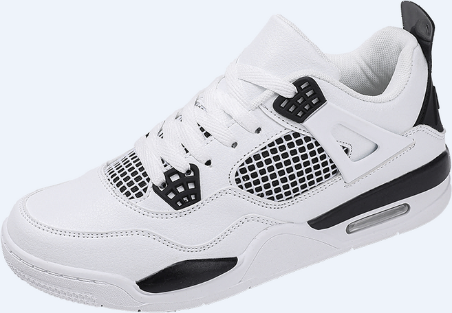 運動籃球鞋 白色與紅色拼接款