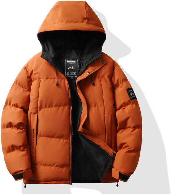 ANYOU 남성용 초경량 빅사이즈 패딩 겨울 방한 보온 후드 패딩 점퍼