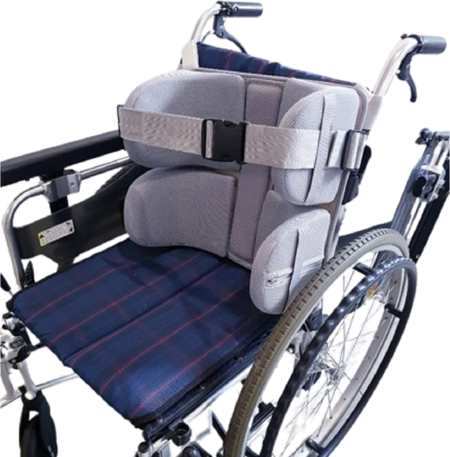 장애인 보조기기 교부사업 등록제품 복지용구 휠체어 바디 라테럴 서포트(대형-2단) 상반신고정 쓰러짐방지 상체고정서포트 휠체어등받이쿠션 휠체어등받침 휠체어 대여 복지용구 휠체어, 1개
