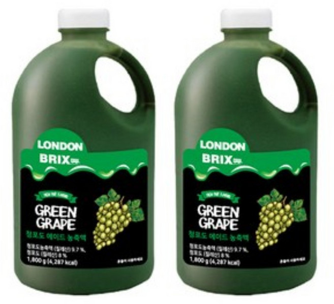 런던브릭스 청포도 에이드, 1.8L, 2개