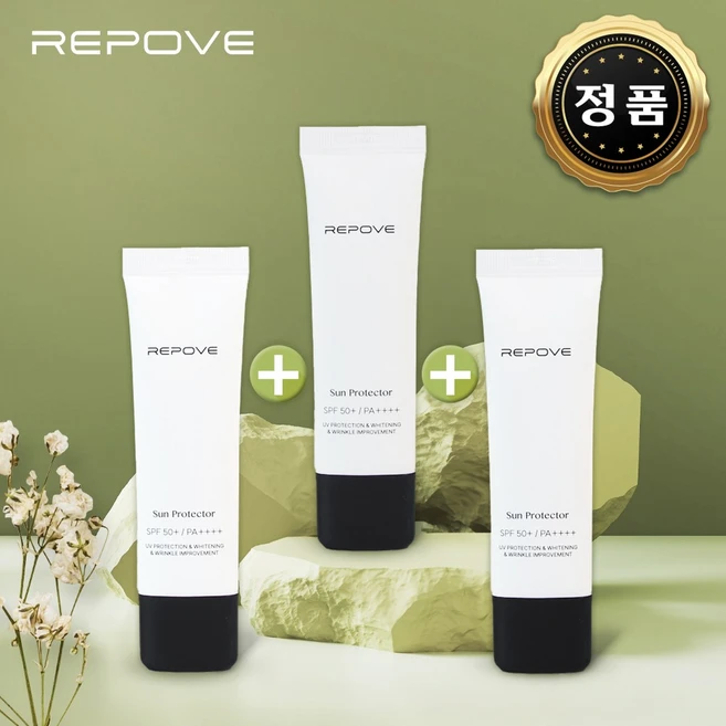 [자외선 차단] 리포브 화장품 선프로텍터 선크림 50g 6세대 화이트닝과 주름개선 저자극 화장위 덧바름, 1개, 120g - 쿠팡