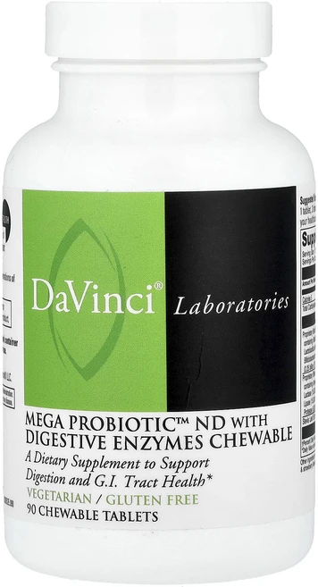 새해 첫좋은선물 DaVinci Laboratories Mega Probiotic™ ND 및 소화 효소 함유 츄어블 츄어블정 90정 제대로 할인합니다, DaVinciLaboratoriesMegaProbiot, 1개 - 쿠팡